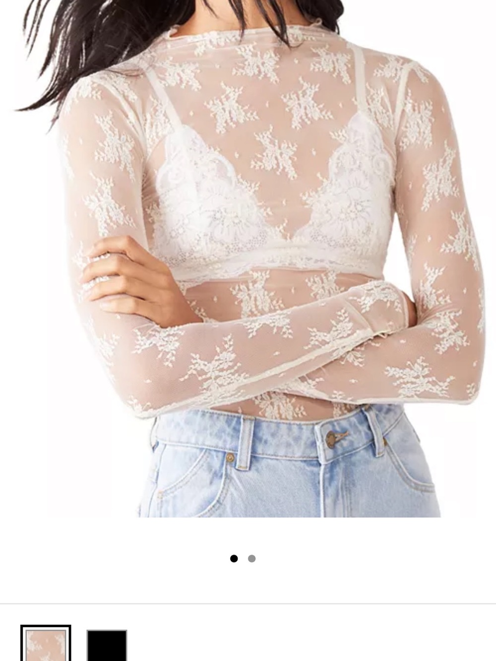 NWT Free People Intimately Lady Lux Top/ Med/Evening Creme
